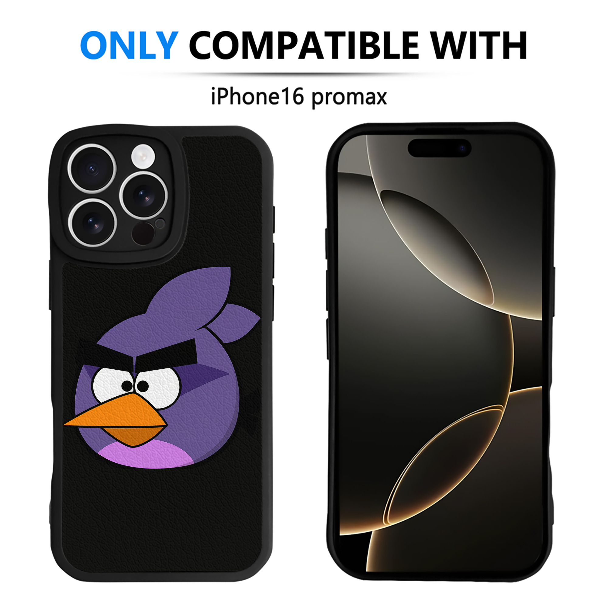 （画像用） Angry Birds アングリーバード 【iPhone 16シリーズ対応】シリコンスマホケース（レザー調） 材質：シリコン